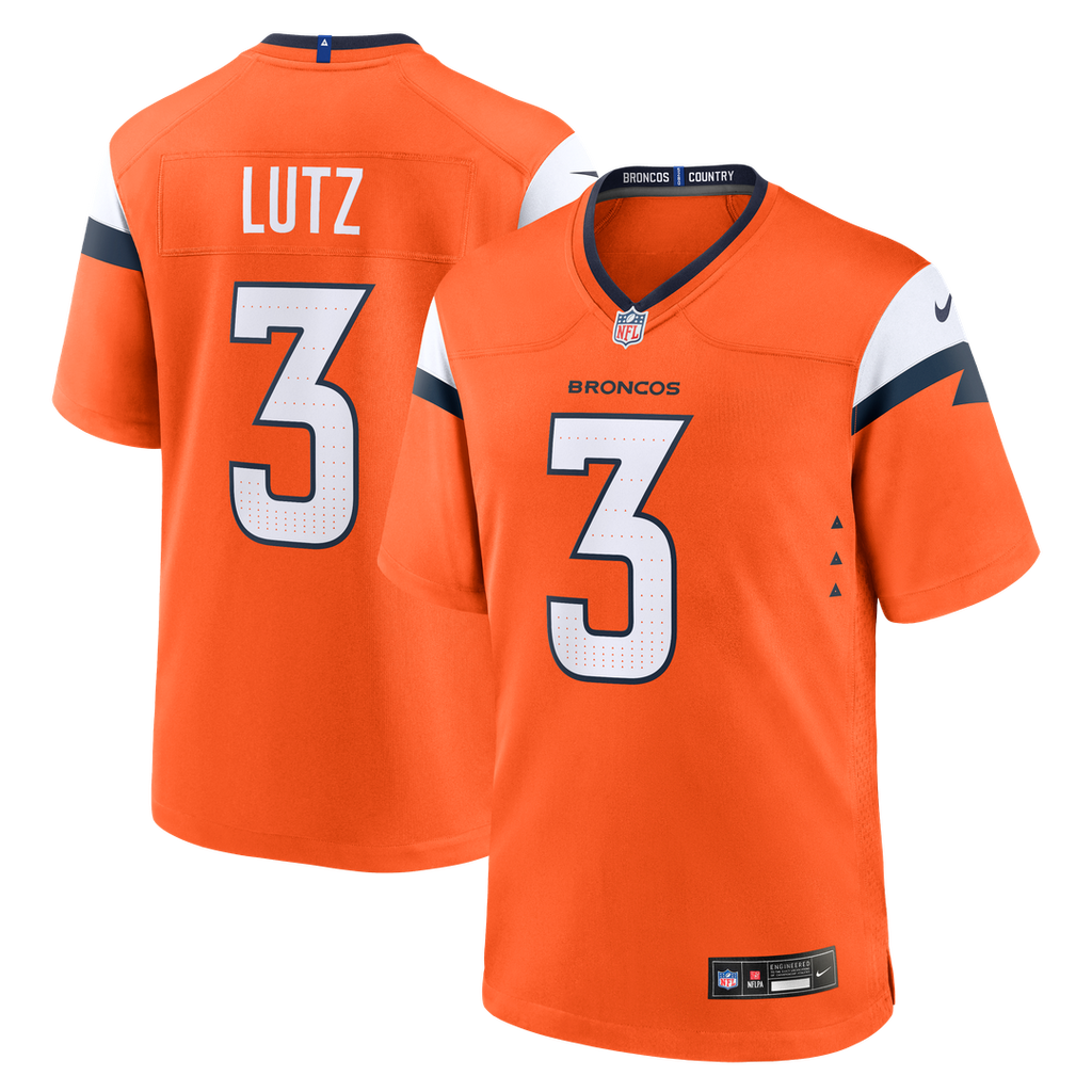 Denver Broncos Wil Lutz Nike Orange Team Game Jersey - product image 1