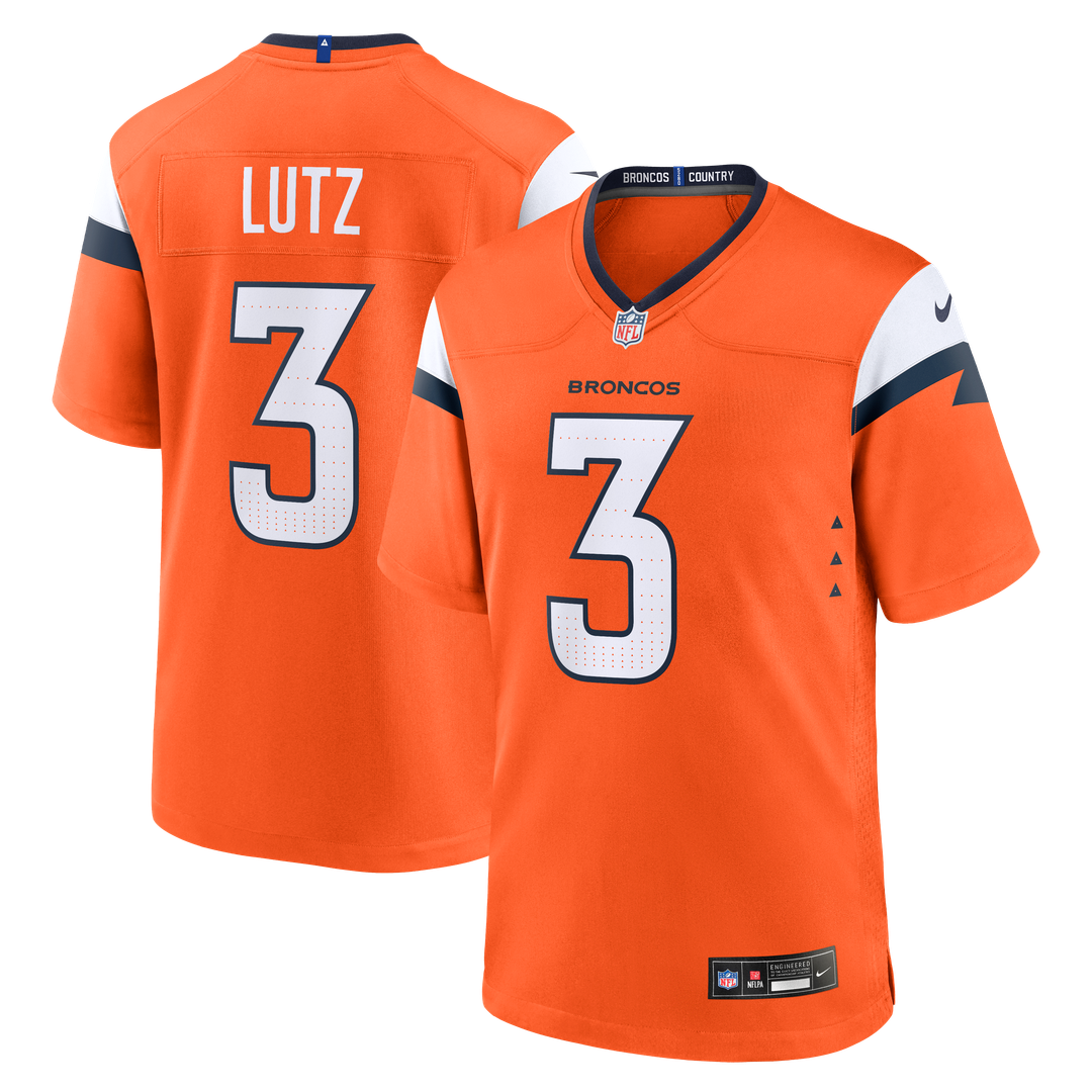 Denver Broncos Wil Lutz Nike Orange Team Game Jersey - product image 1