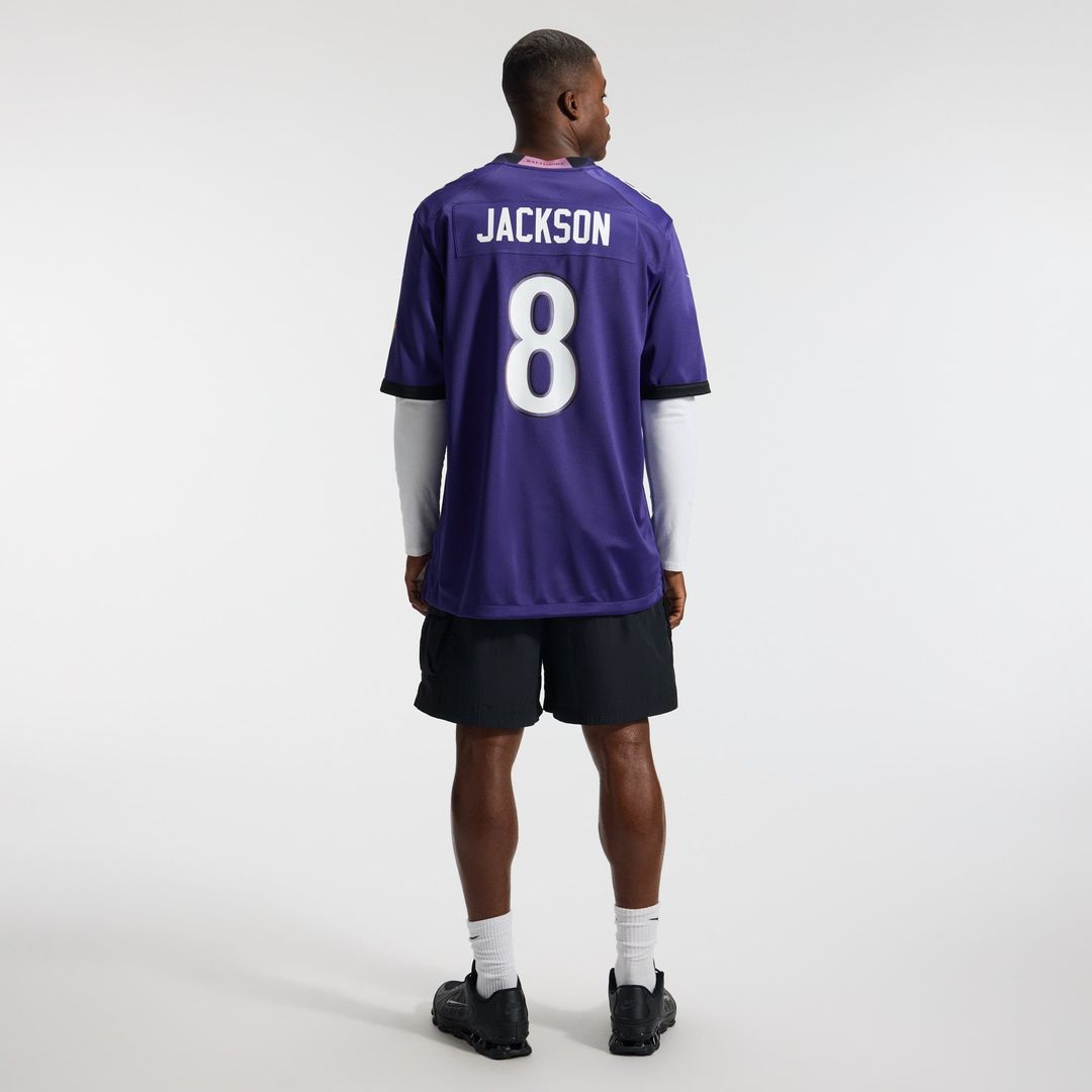 Baltimore Ravens Lamar Jackson Nike Purple Team Game Jersey - product image 6