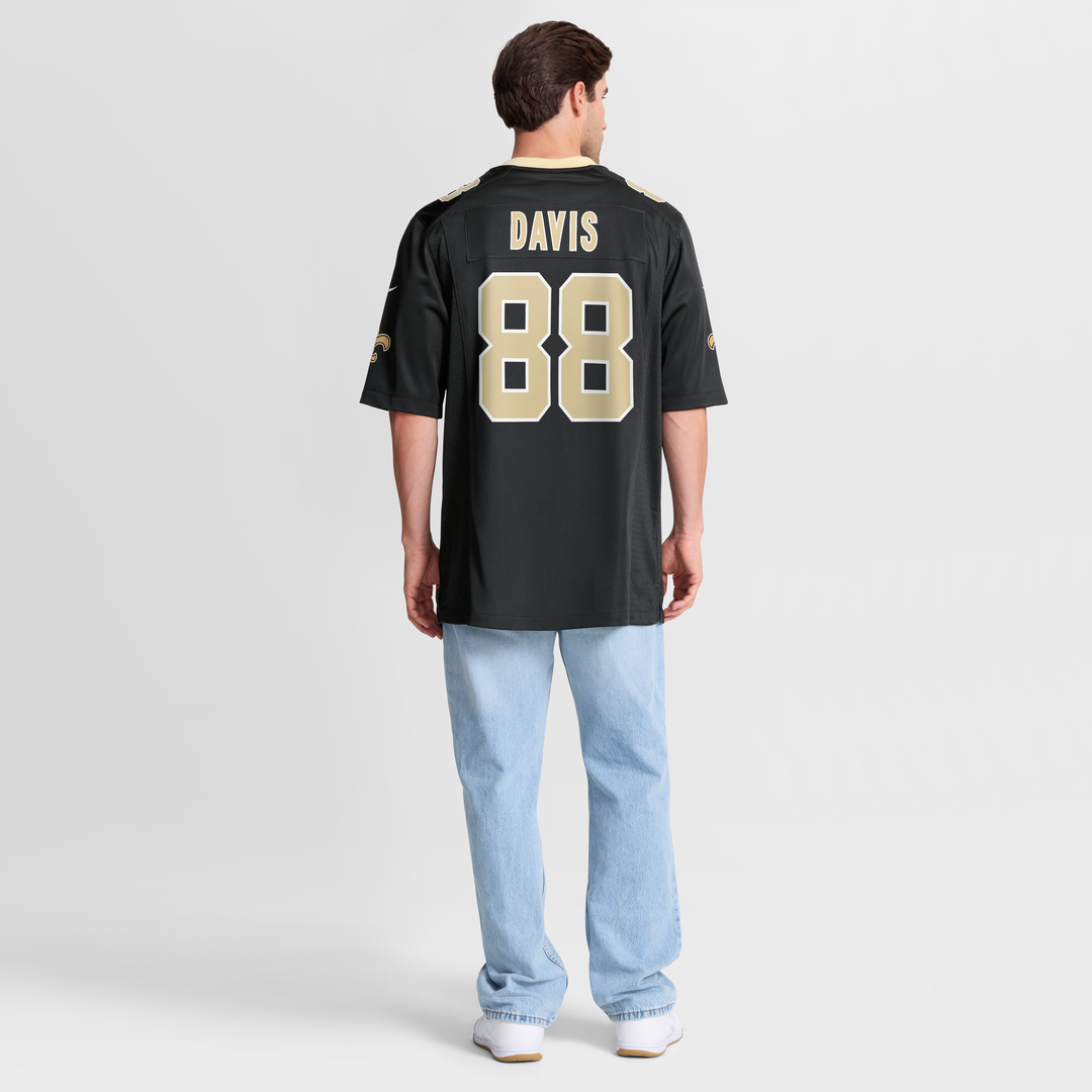 New Orleans Saints Shaquan Davis Nike Black Game Jersey - product image 8