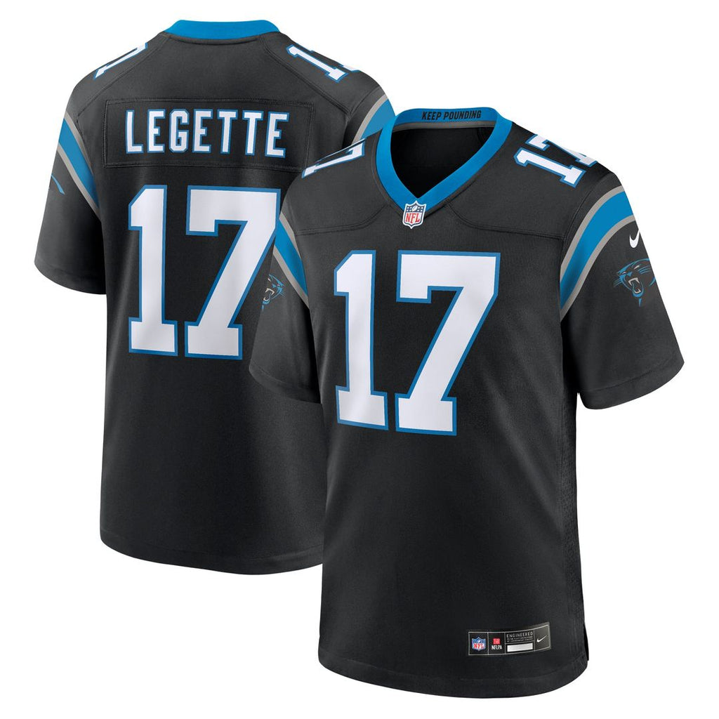 Carolina Panthers Xavier Legette Nike Black Team Game Player Jersey - product image 1