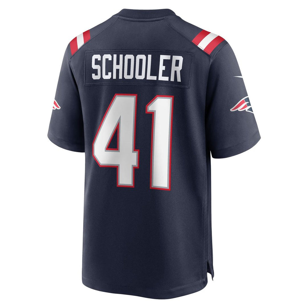 New England Patriots Brenden Schooler Nike Navy Game Player Jersey - product image 3