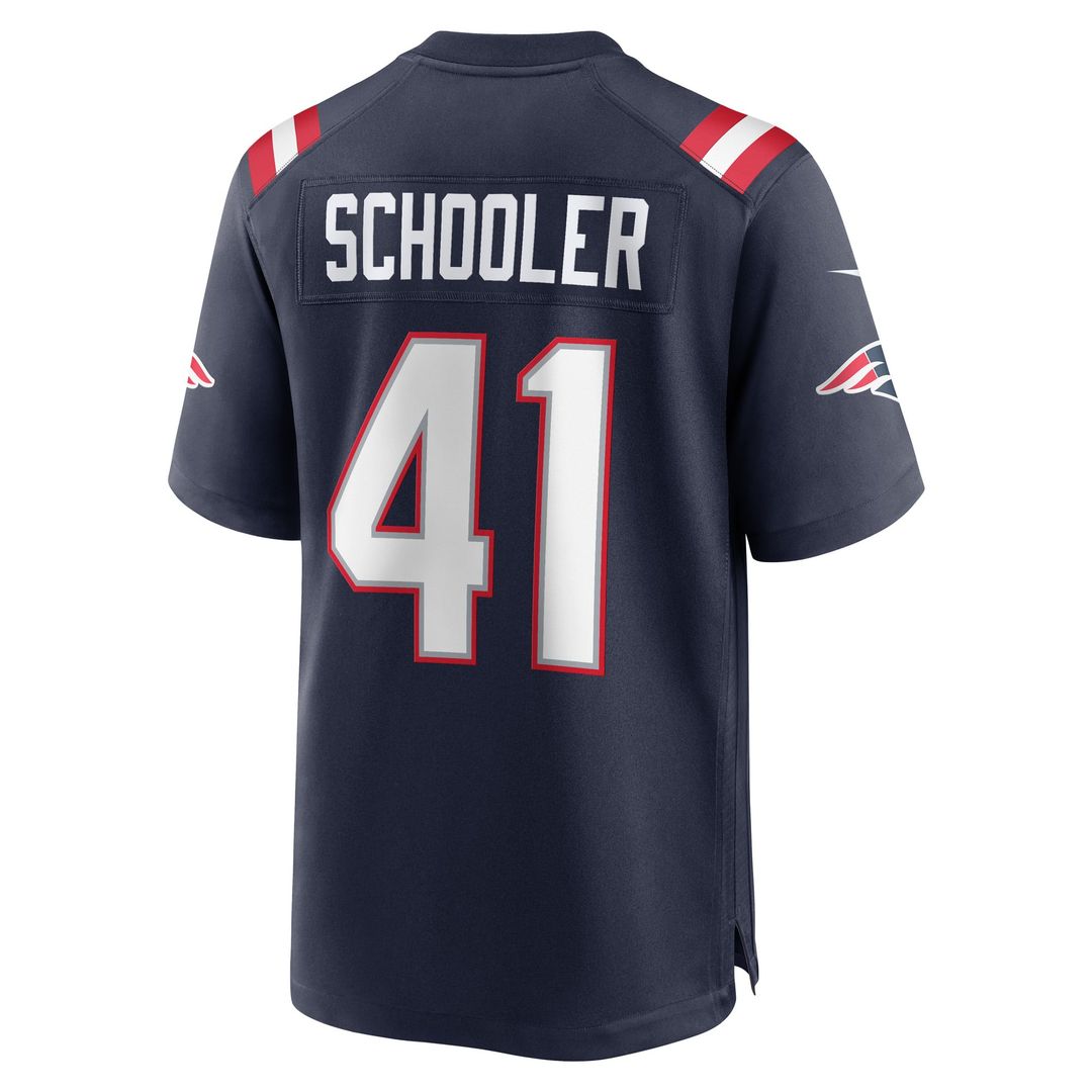 New England Patriots Brenden Schooler Nike Navy Game Player Jersey - product image 3