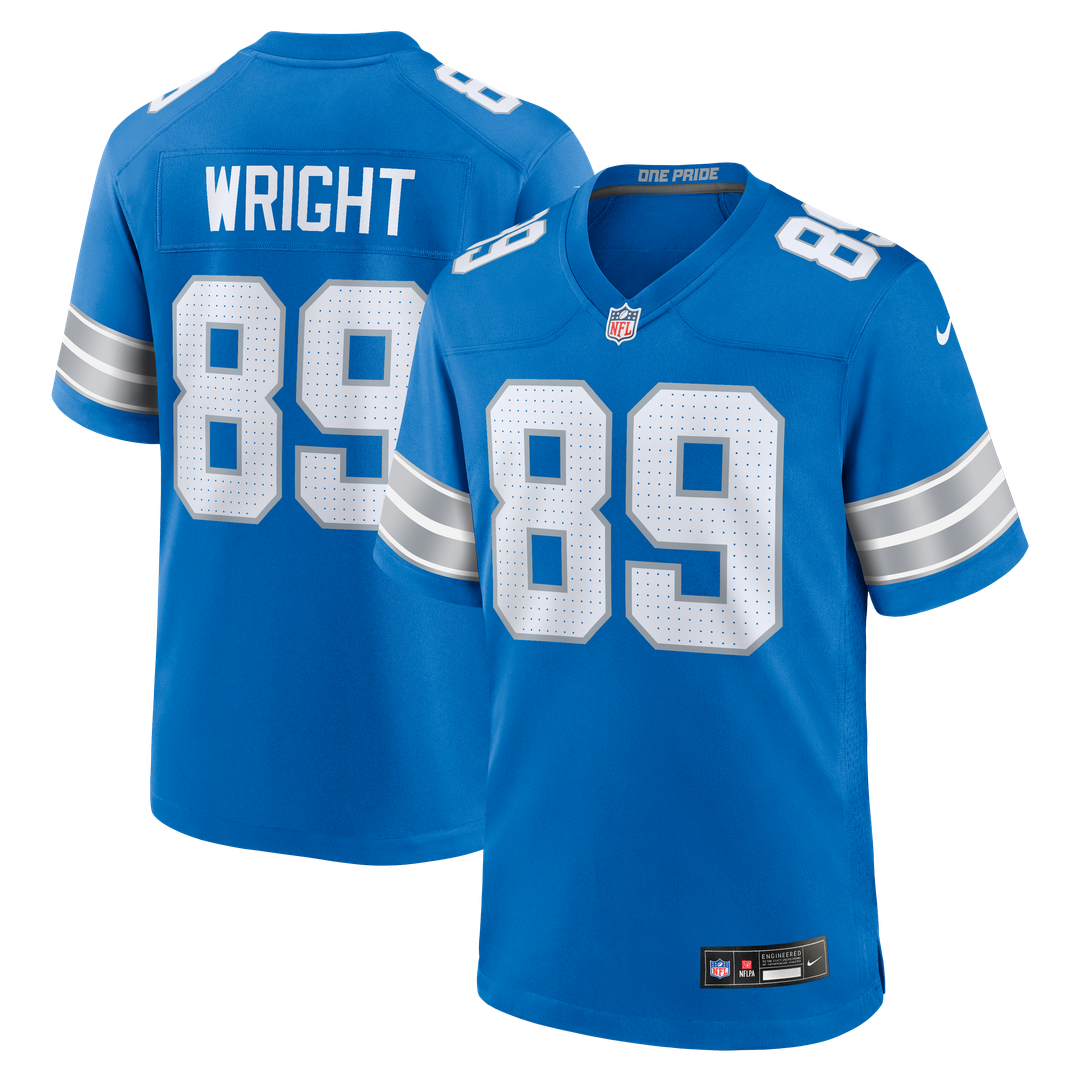 Detroit Lions Brock Wright Nike Blue Team Game Jersey - product image 1