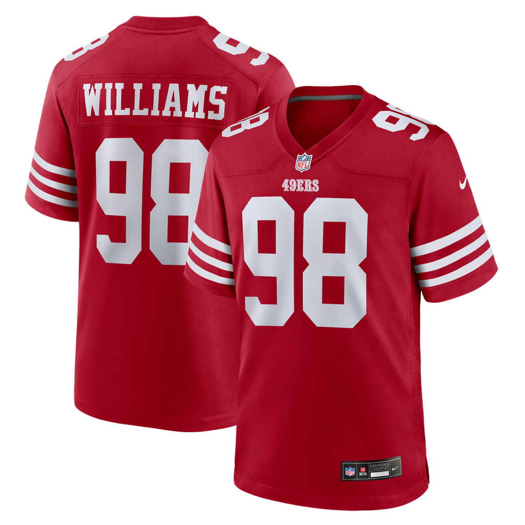 San Francisco 49ers Mykel Williams Nike Scarlet Game Player Jersey - product image 1