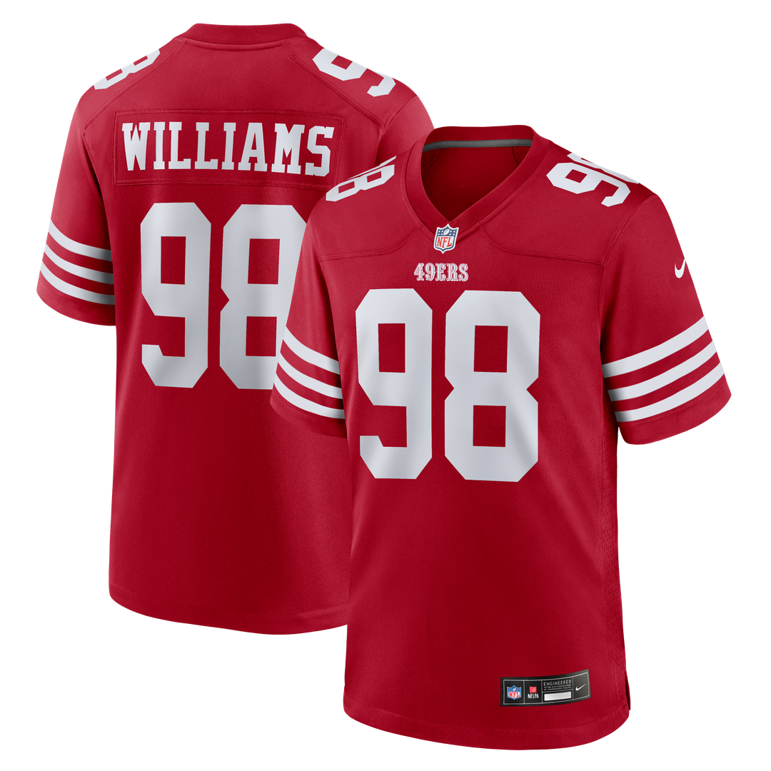 San Francisco 49ers Mykel Williams Nike Scarlet Game Player Jersey - product image 1