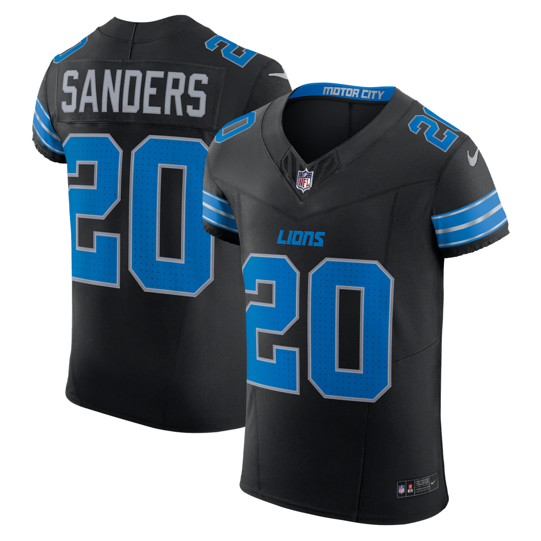 Detroit Lions Barry Sanders Nike Black Alternate Vapor F.U.S.E. Elite Jersey - product image 1