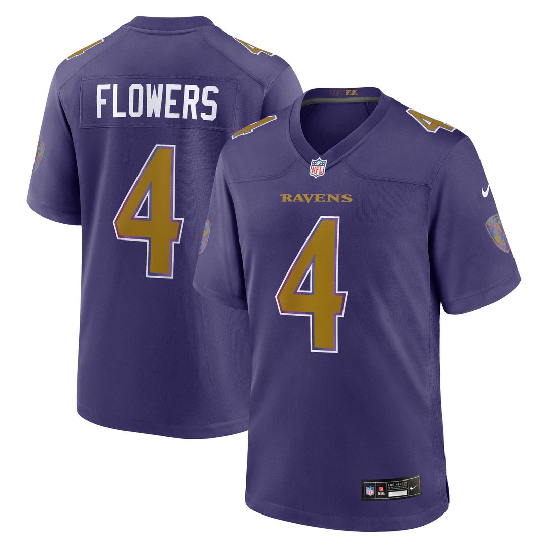 Baltimore Ravens Zay Flowers Nike Purple Alternate Game Jersey - product image 4