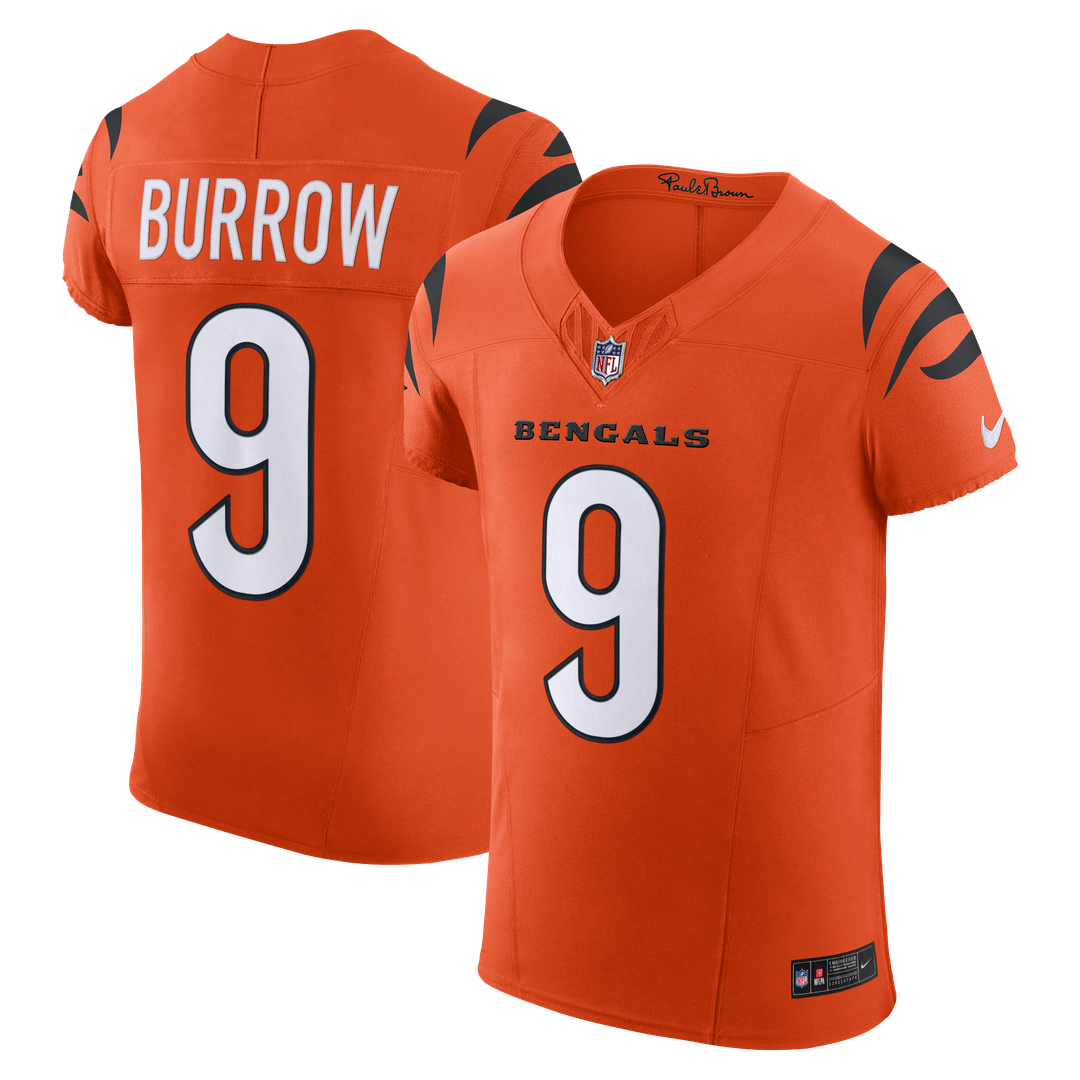 Cincinnati Bengals Joe Burrow Nike Orange Team Vapor F.U.S.E. Elite Jersey - product image 1