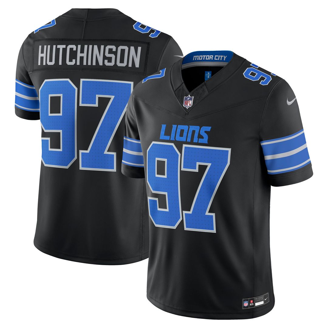 Detroit Lions Aidan Hutchinson Nike Black Alternate Vapor F.U.S.E. Stitched Limited Jersey - product image 1
