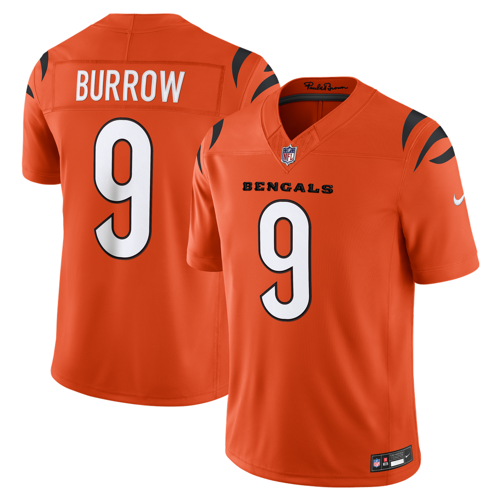 Cincinnati Bengals Joe Burrow Nike Orange Alternate Vapor F.U.S.E. Stitched Limited Jersey - product image 1