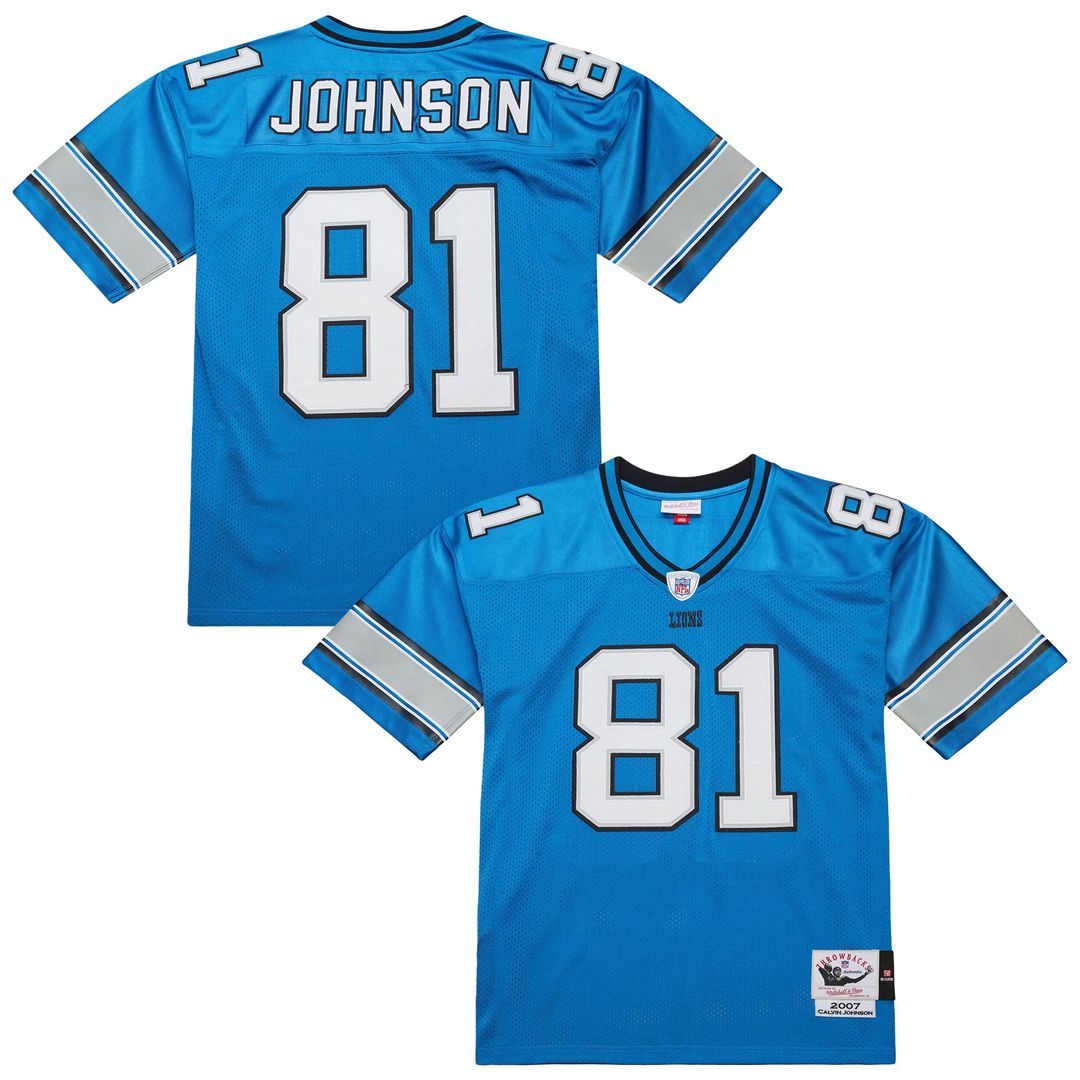 Detroit Lions Calvin Johnson Mitchell & Ness Black 2007 Authentic Throwback Jersey - product image 17