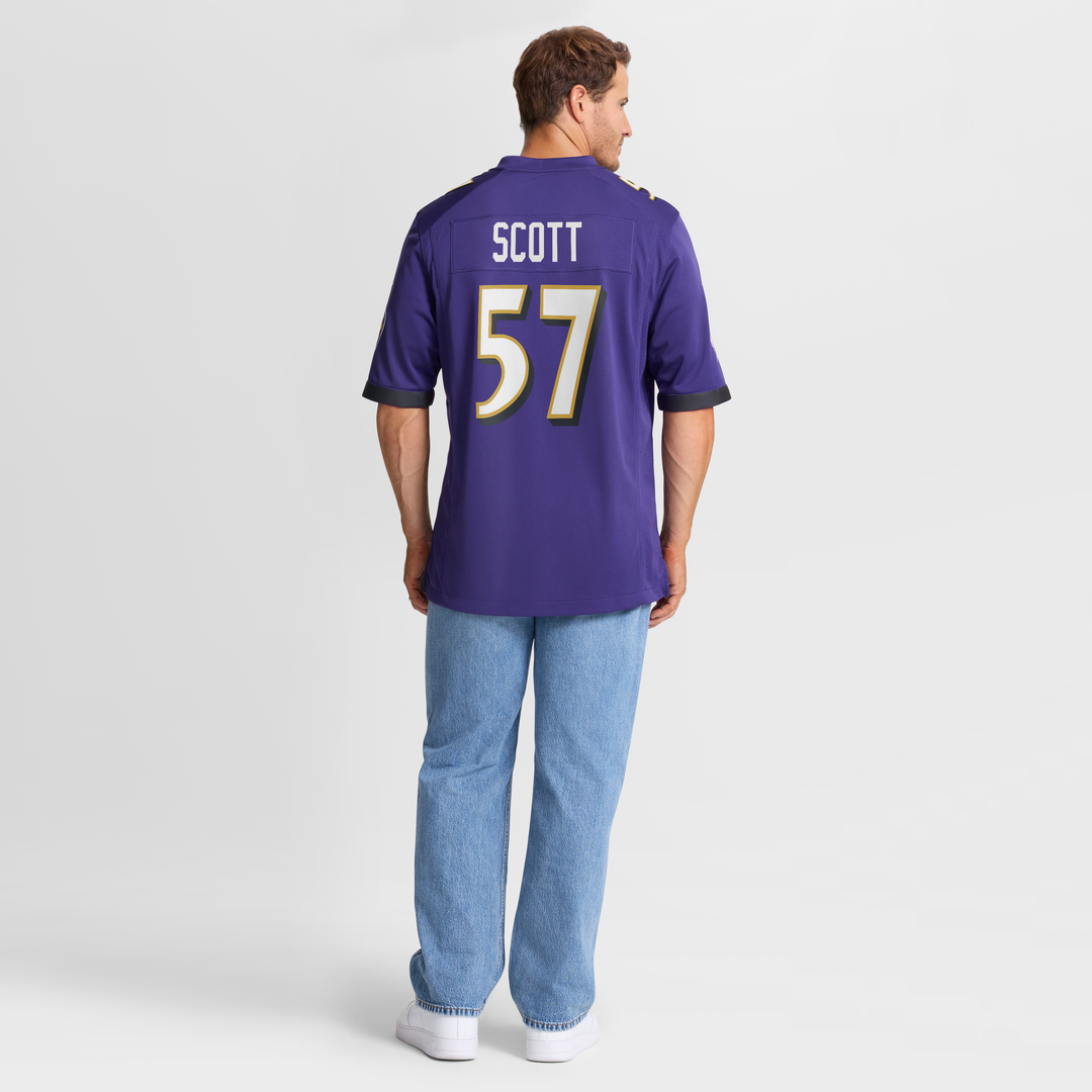 Baltimore Ravens Bart Scott Nike Purple Game Retired Player Jersey - product image 5