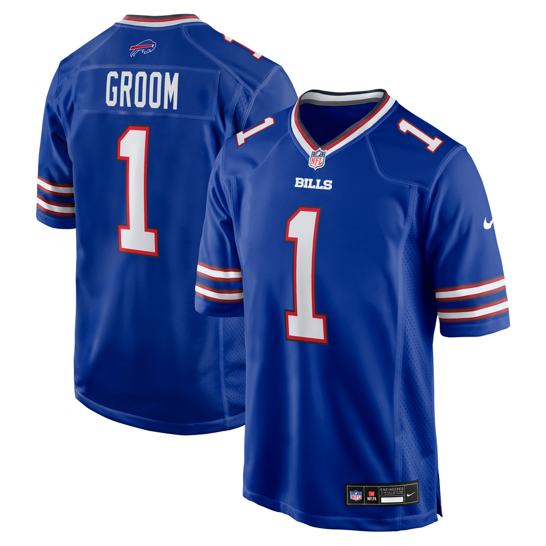 Buffalo Bills Number 1 Groom Nike Royal Game Jersey - product image 1