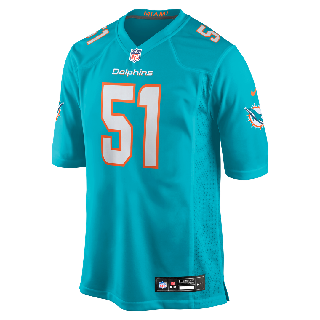 Miami Dolphins David Long Jr. Nike Aqua Game Jersey - product image 2