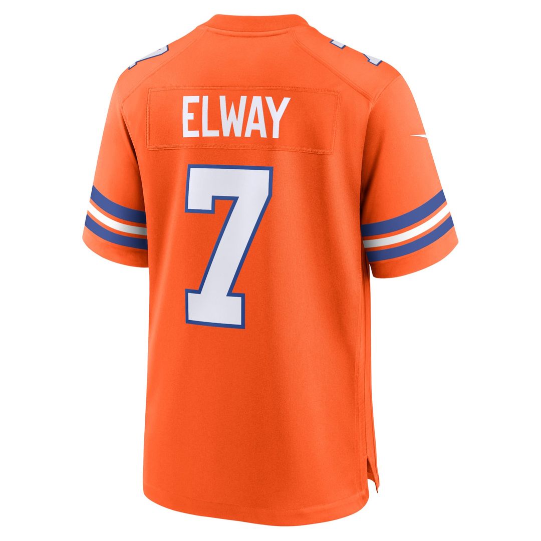 Denver Broncos John Elway Nike Orange Mile High Collection 1977 Throwback Retired Player Game Jersey - product image 3