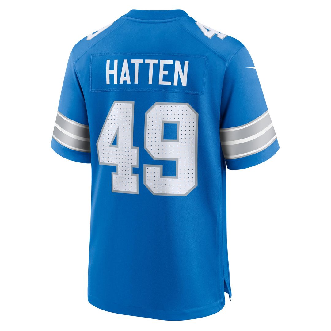 Detroit Lions Hogan Hatten Nike Blue Game Jersey - product image 3