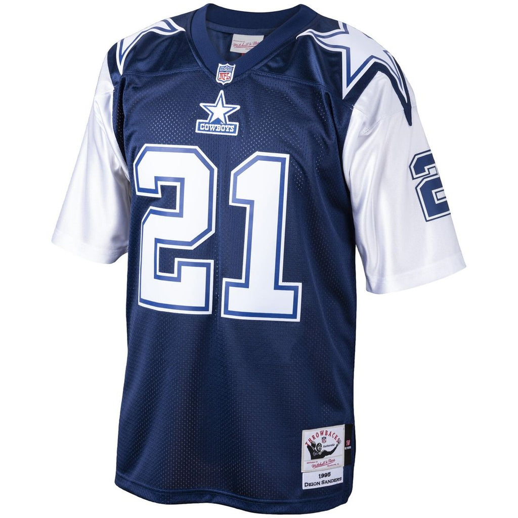 Dallas Cowboys Deion Sanders Mitchell & Ness Navy Big & Tall 1995 Retired Player Replica Jersey - product image 2