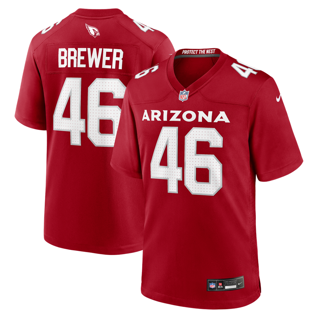 Arizona Cardinals Aaron Brewer Nike Cardinal Team Game Jersey - product image 1