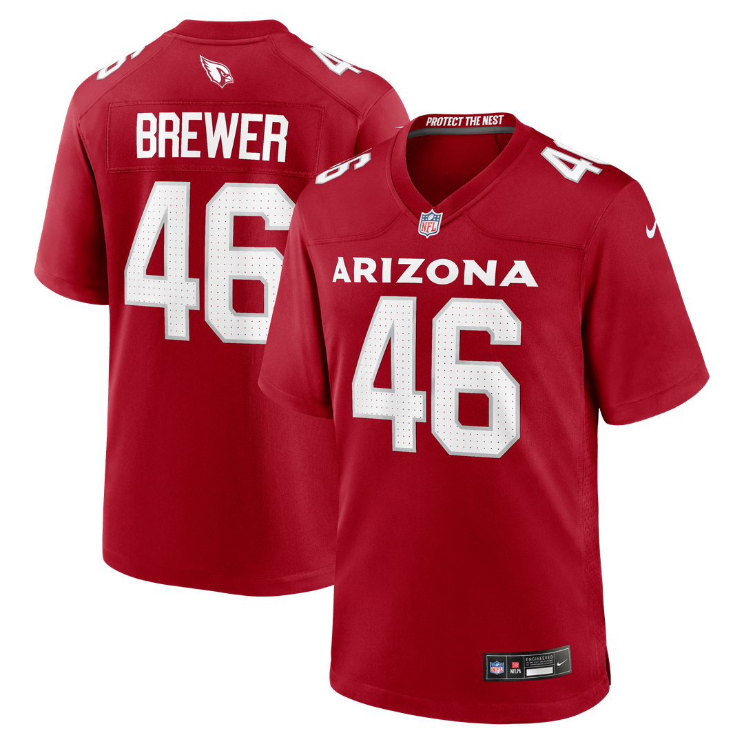Arizona Cardinals Aaron Brewer Nike Cardinal Team Game Jersey - product image 1