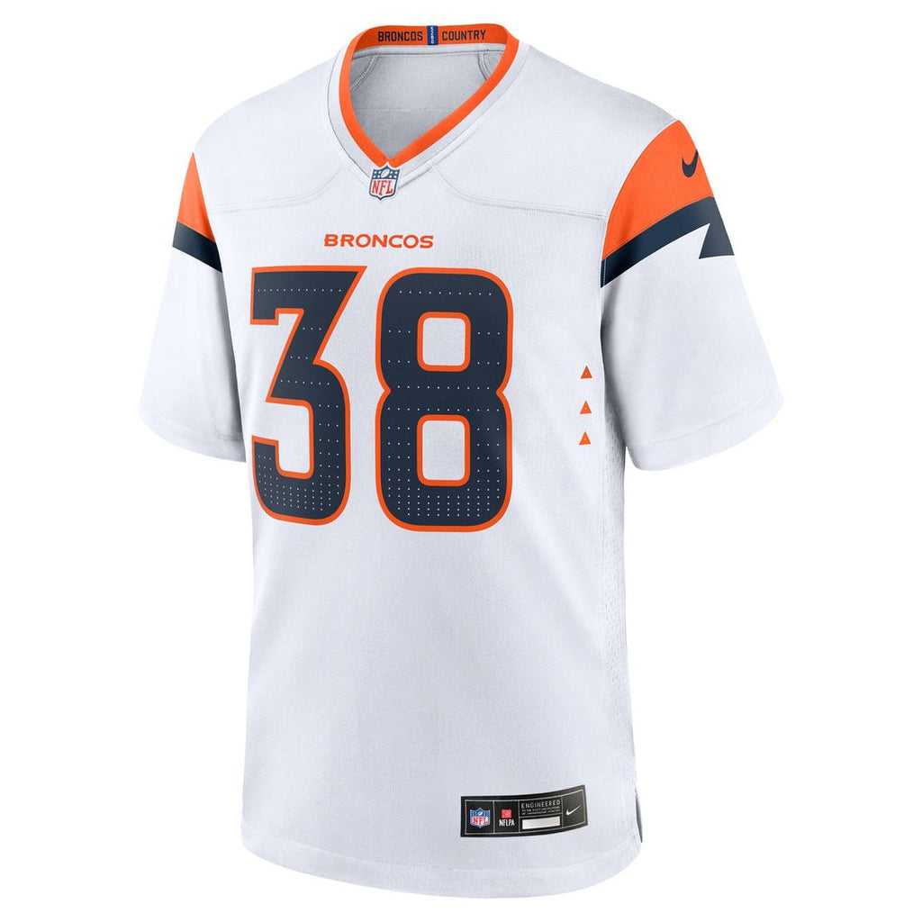Denver Broncos Jaleel McLaughlin Nike White Game Jersey - product image 5