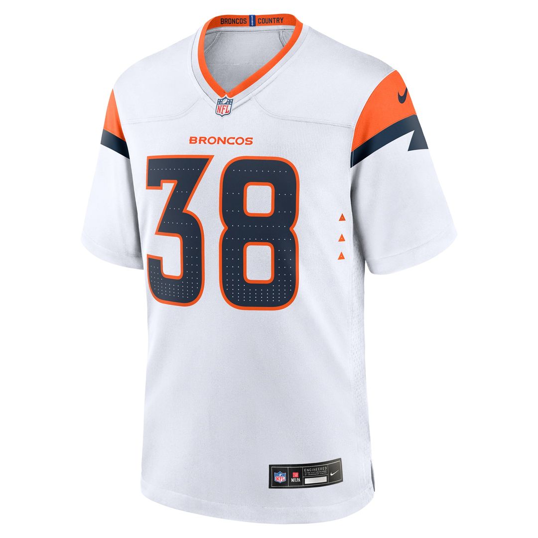 Denver Broncos Jaleel McLaughlin Nike White Game Jersey - product image 5