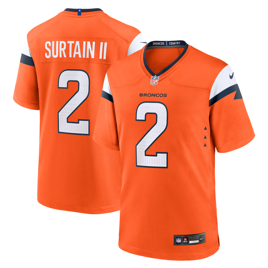 Denver Broncos Patrick Surtain II Nike Orange Team Game Jersey - product image 1