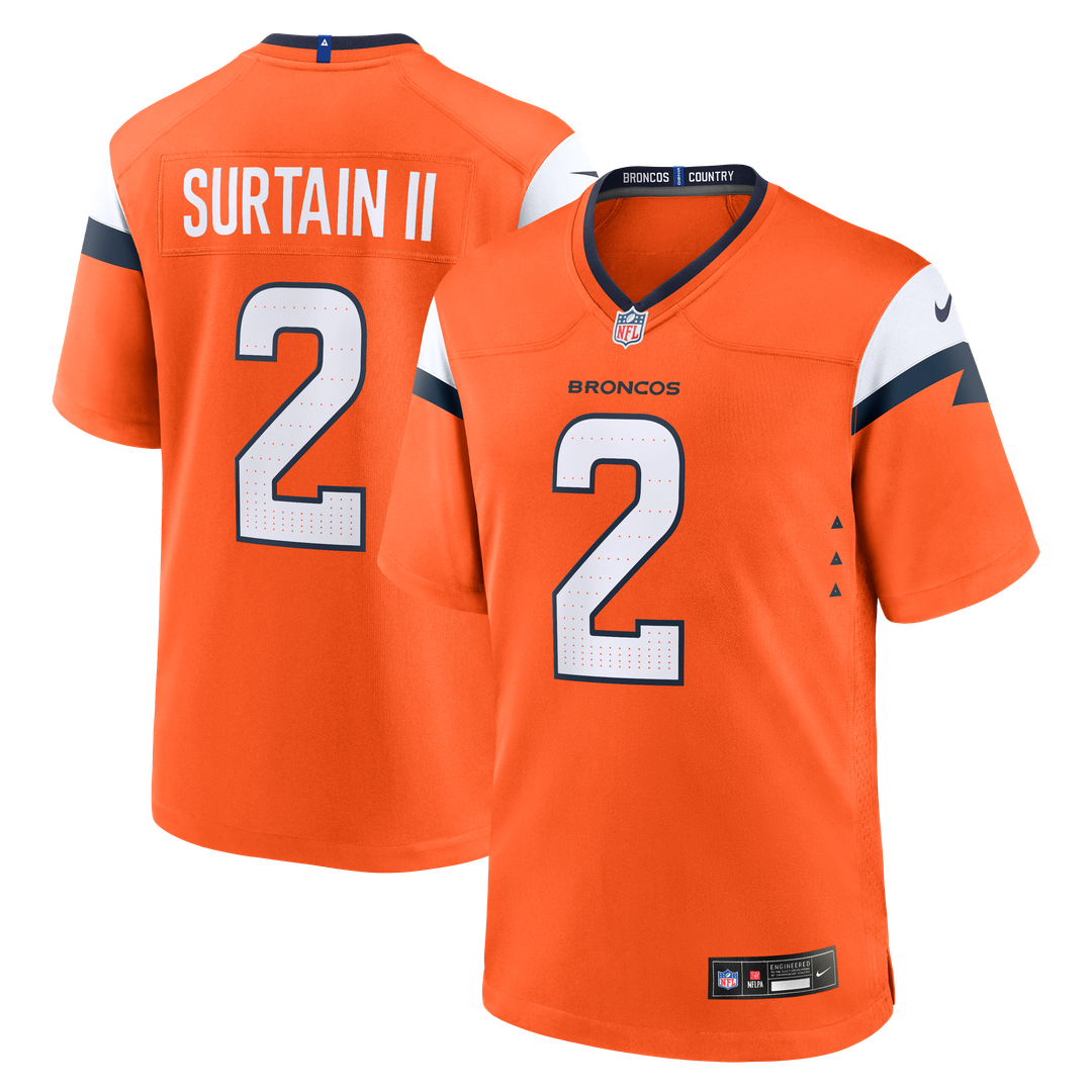 Denver Broncos Patrick Surtain II Nike Orange Team Game Jersey - product image 1