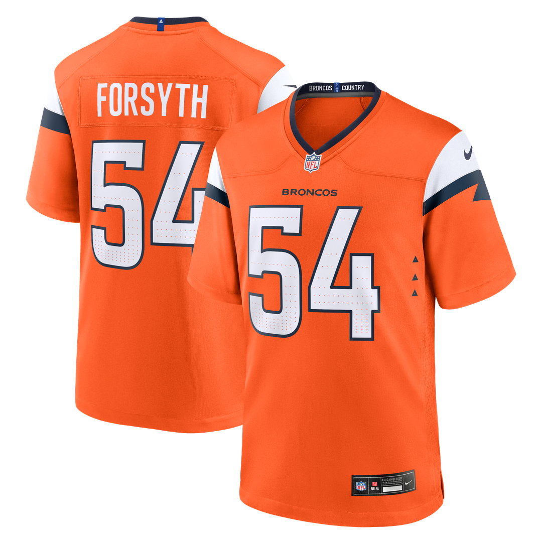 Denver Broncos Alex Forsyth Nike Orange Team Game Jersey - product image 1