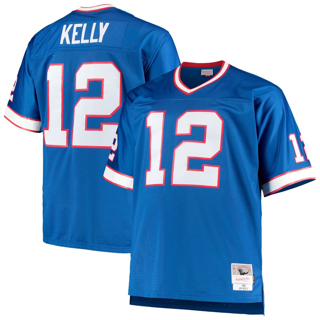 Buffalo Bills Jim Kelly Mitchell & Ness Royal Big & Tall 1990 Retired Player Replica Jersey - product image 1