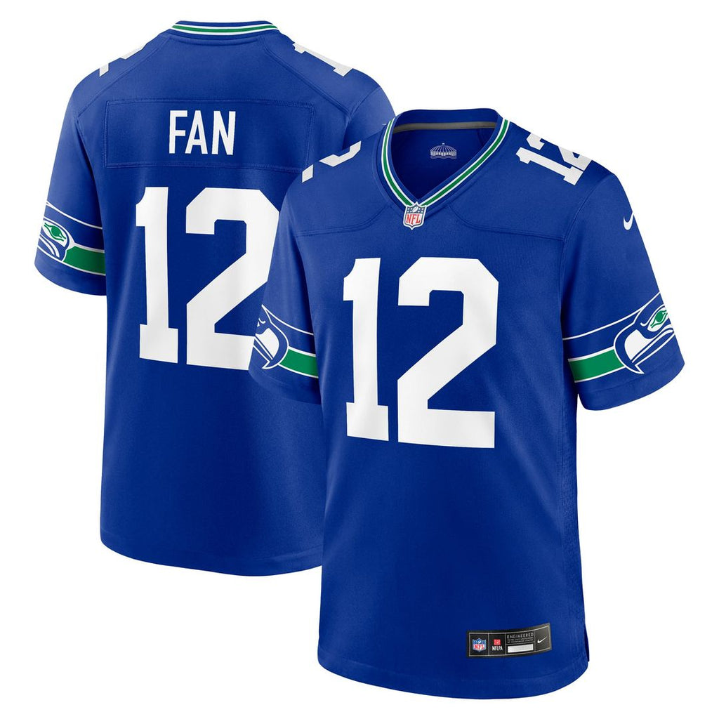 Seattle Seahawks 12s Nike Royal Throwback Player Game Jersey - product image 1