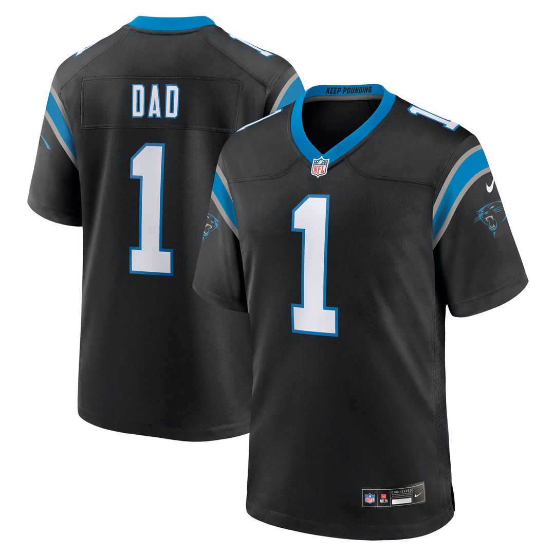 Carolina Panthers Number 1 Dad Nike Black Game Jersey - product image 1