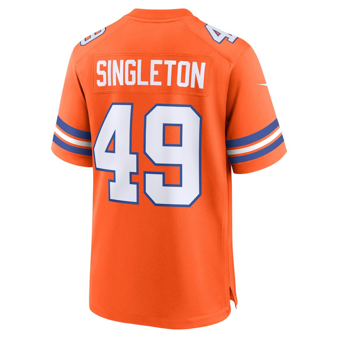 Denver Broncos Alex Singleton Nike Orange Alternate Game Jersey - product image 3