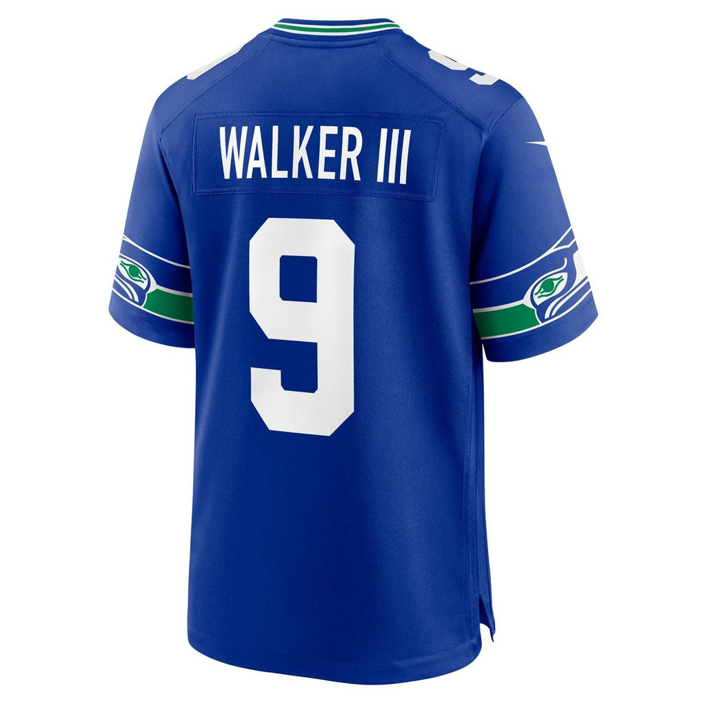 Seattle Seahawks Kenneth Walker III Nike Royal Throwback Player Game Jersey - product image 3