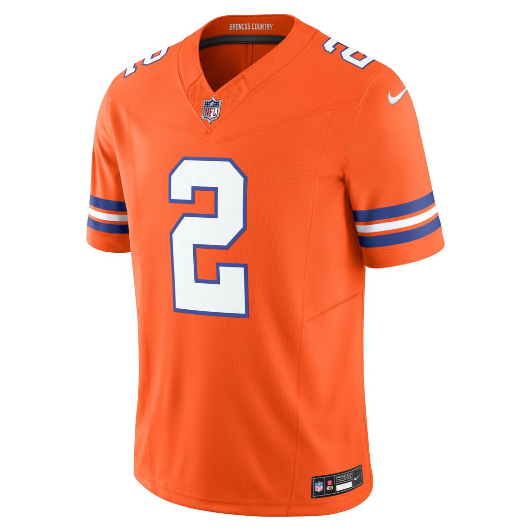 Denver Broncos Patrick Surtain II Nike Orange Alternate Mile High Collection 1977 Throwback Vapor F.U.S.E. Limited Jersey - product image 2