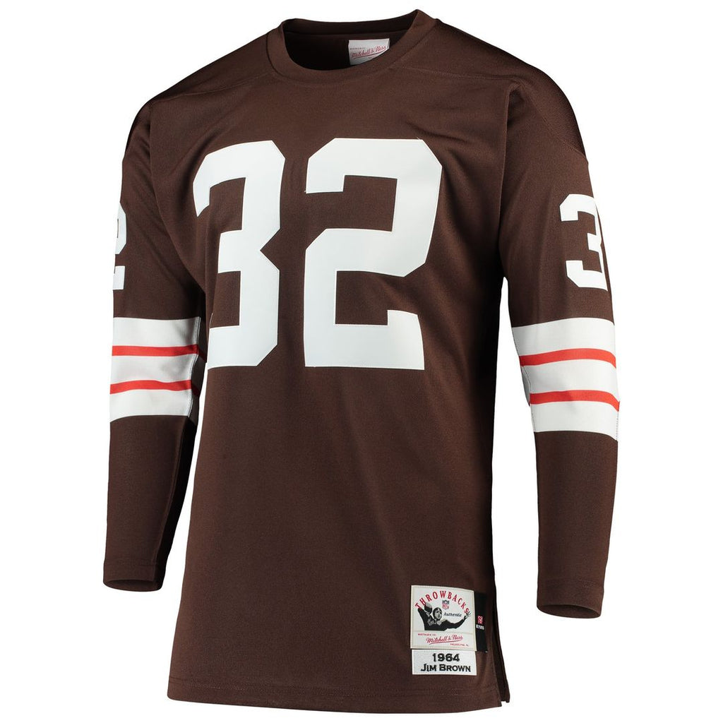 Cleveland Browns 1964 Jim Brown Mitchell & Ness Brown Authentic Throwback Retired Player Jersey - product image 2