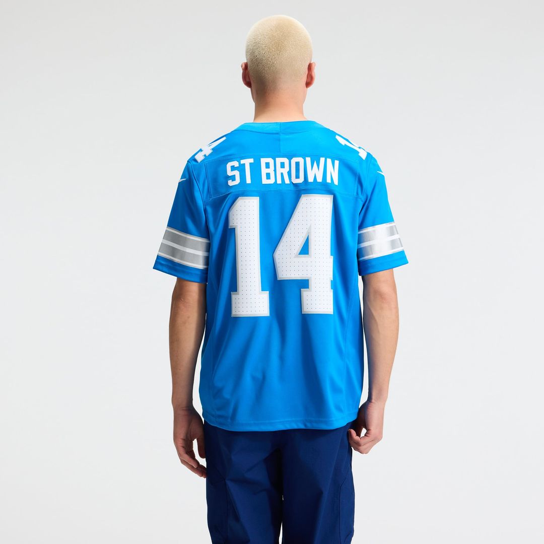 Detroit Lions Amon-Ra St. Brown Nike Blue Team Vapor F.U.S.E. Stitched Limited Jersey - product image 4