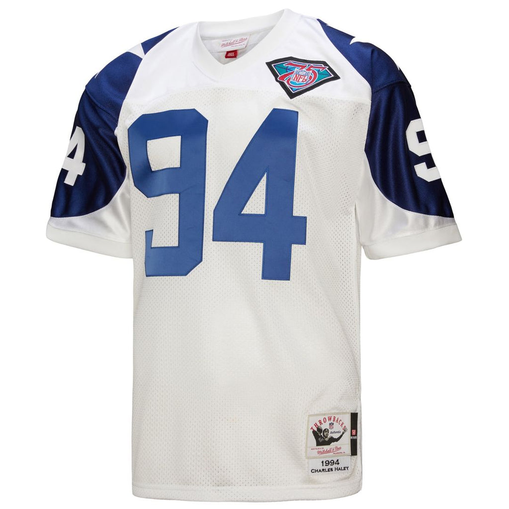 Dallas Cowboys 1994 Charles Haley Mitchell & Ness White Authentic Throwback Retired Player Jersey - product image 2