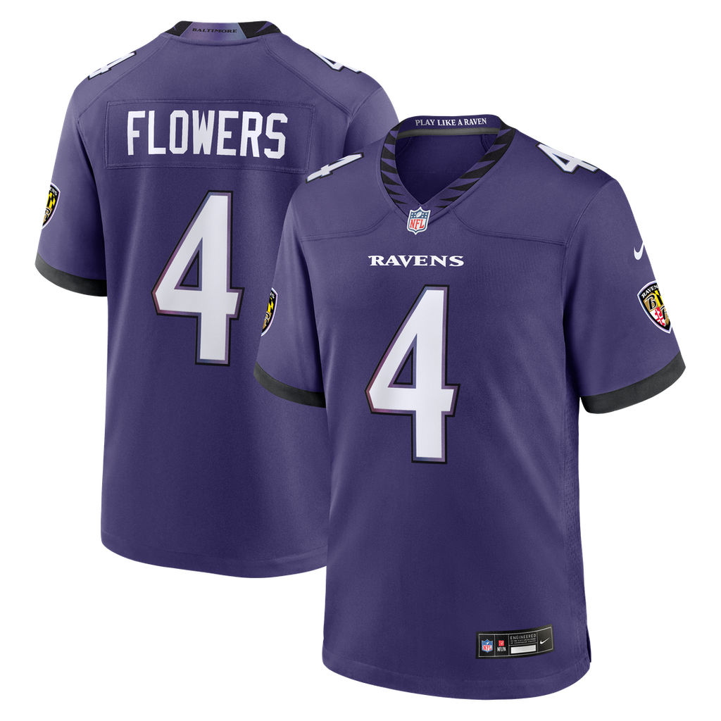 Baltimore Ravens Zay Flowers Nike Purple Team Game Jersey - product image 1