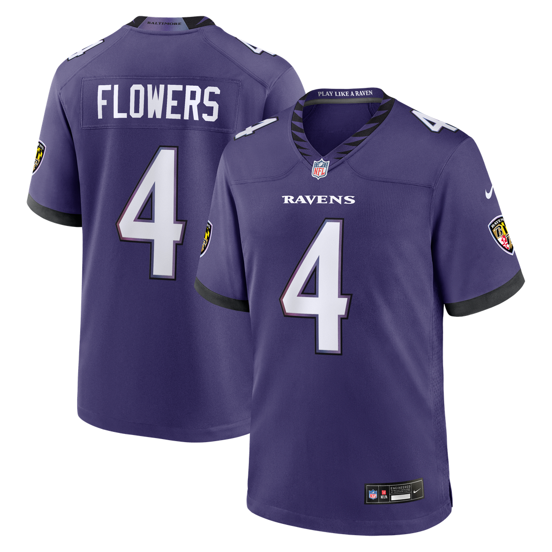 Baltimore Ravens Zay Flowers Nike Purple Team Game Jersey - product image 1