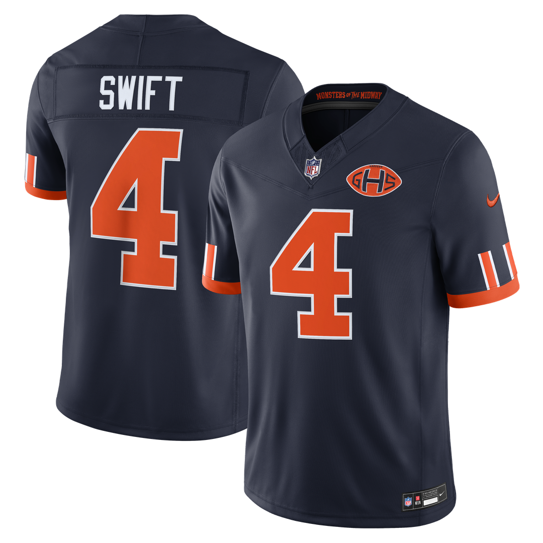 Chicago Bears D'Andre Swift Nike Navy 2026 Rivalries Collection Stitched Limited Jersey - product image 1