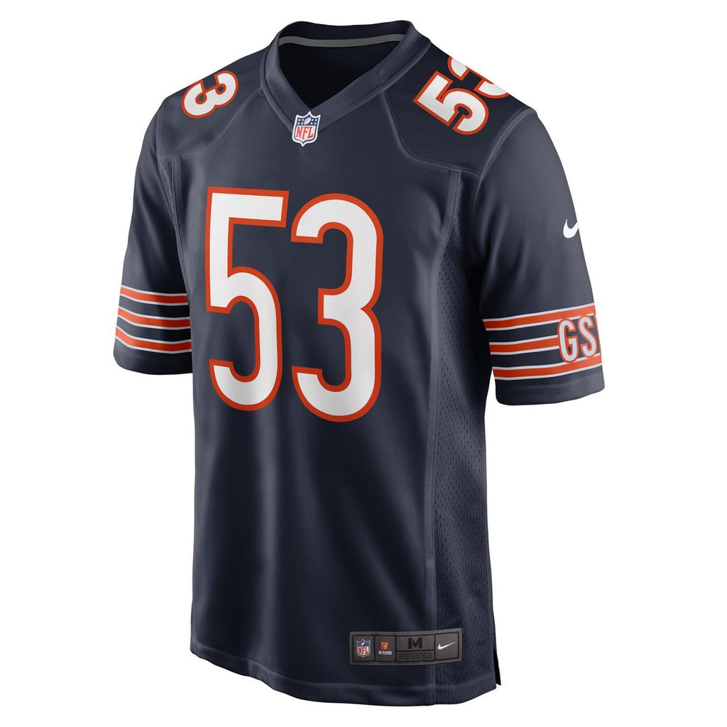 Chicago Bears TJ Edwards Nike Navy Game Player Jersey - product image 2