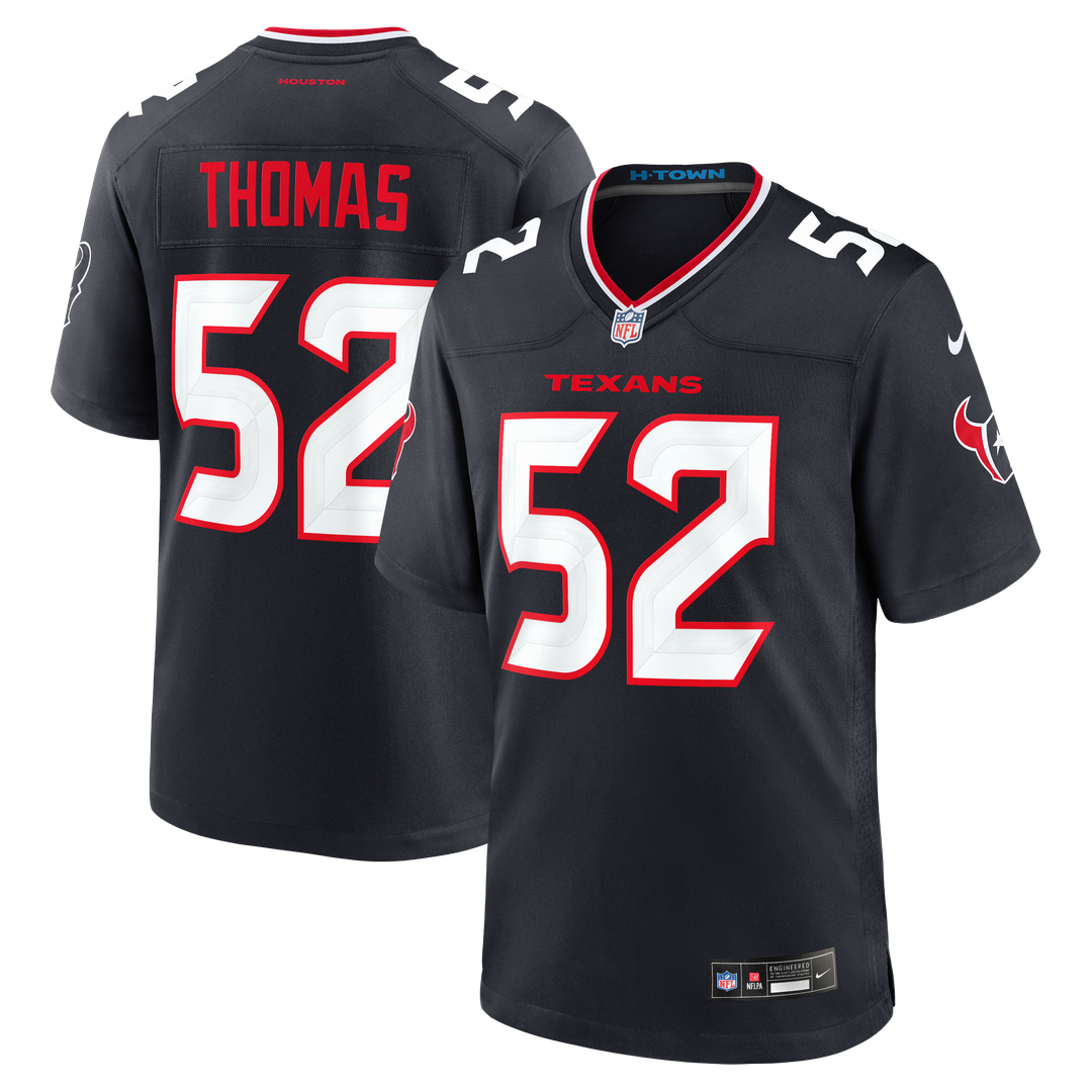 Houston Texans Xavier Thomas Nike Navy Team Game Jersey - product image 1