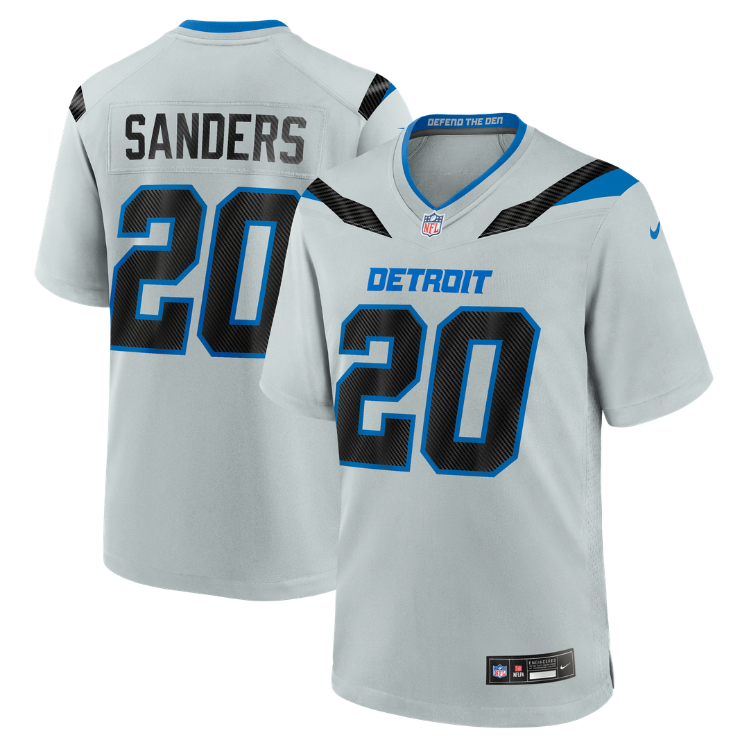 Detroit Lions Barry Sanders Nike Silver 2026 Rivalries Collection Game Jersey - product image 1