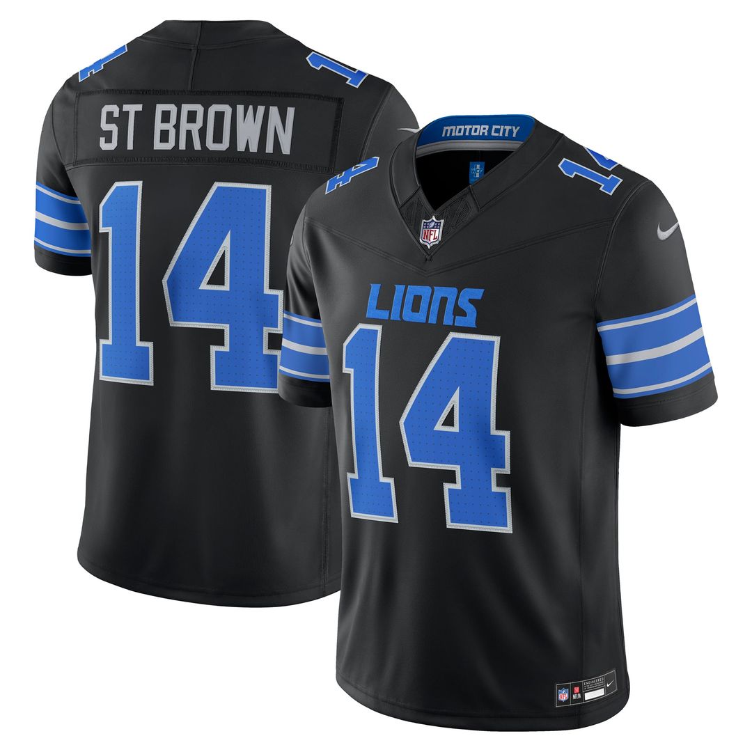 Detroit Lions Amon-Ra St. Brown Nike Blue Team Vapor F.U.S.E. Stitched Limited Jersey - product image 34