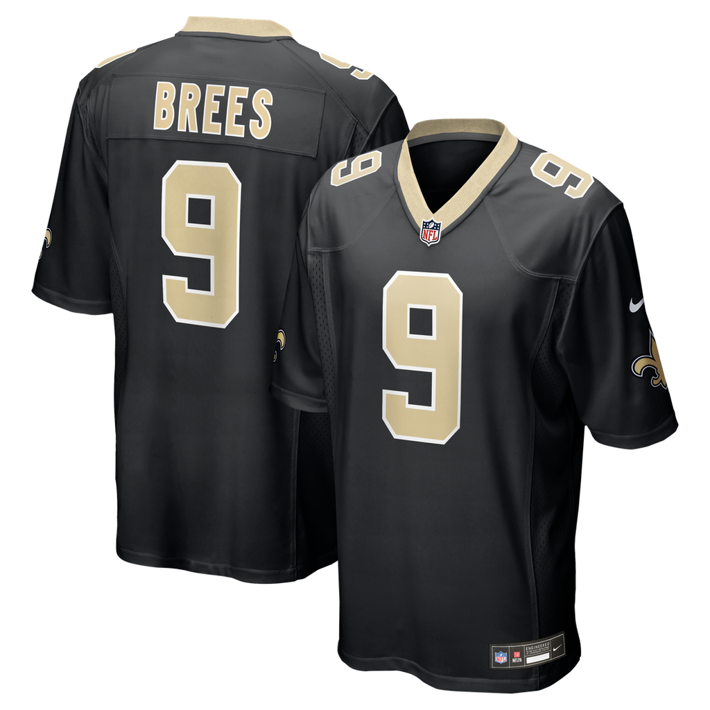 New Orleans Saints Drew Brees Nike Black Team Game Jersey - product image 6