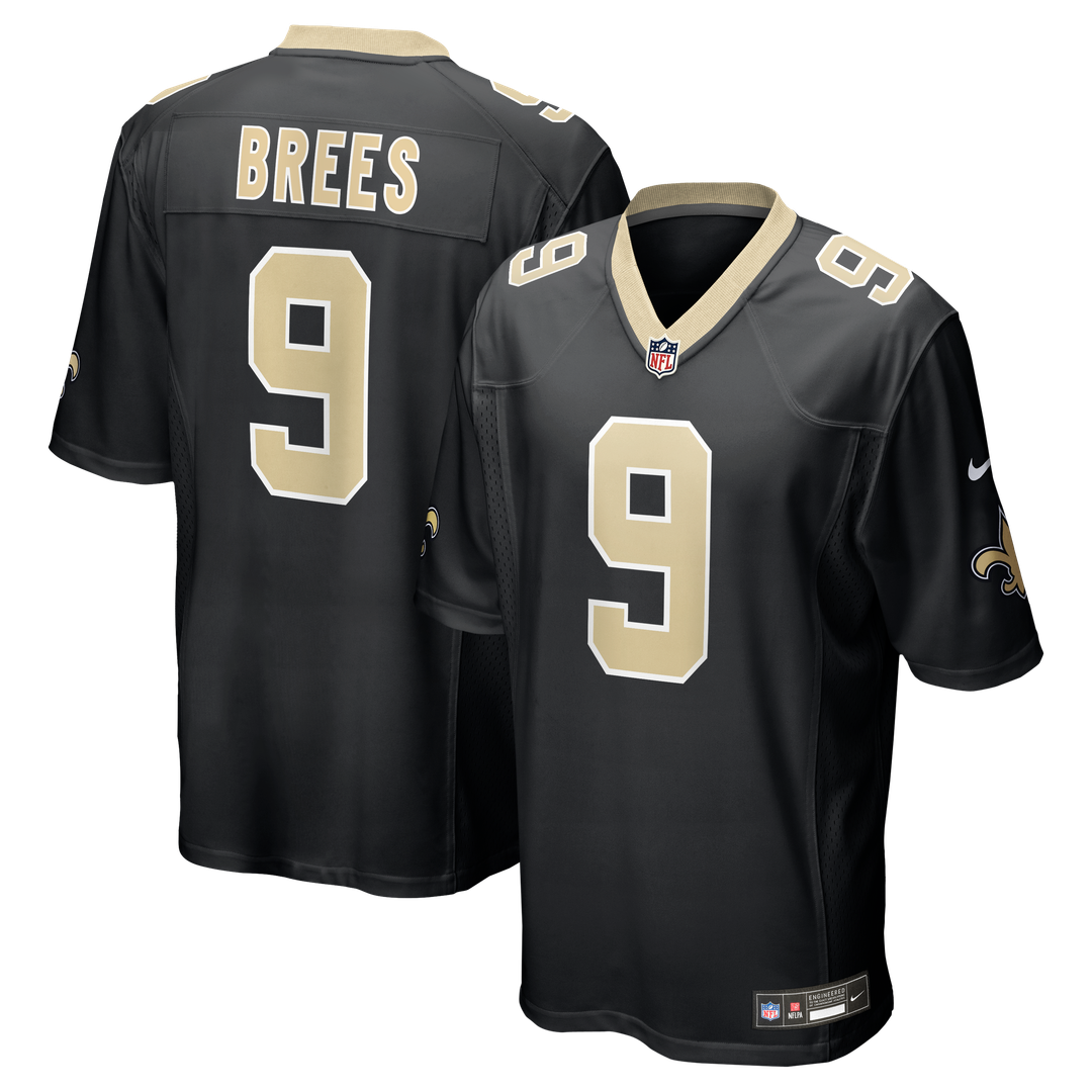 New Orleans Saints Drew Brees Nike Black Team Game Jersey - product image 6