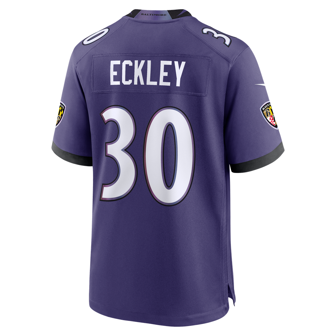 Baltimore Ravens Ryan Eckley Nike Purple Team Game Jersey - product image 3