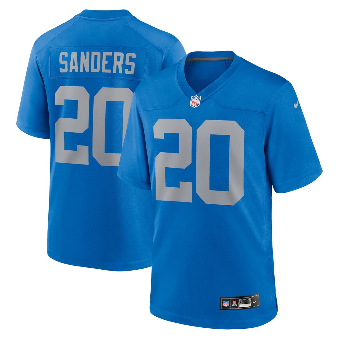 Detroit Lions Barry Sanders Nike Blue Alternate Game Jersey - product image 1