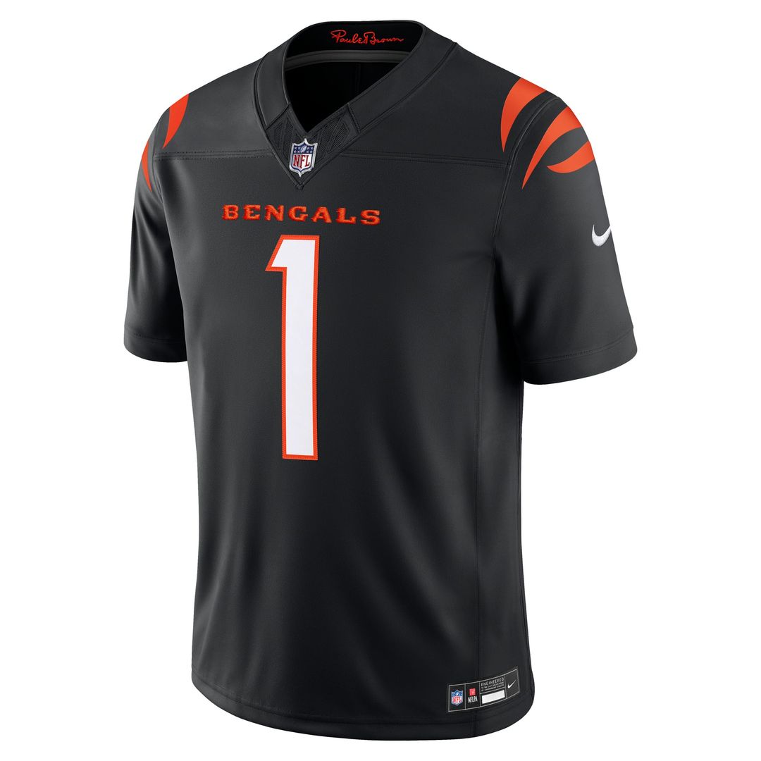 Cincinnati Bengals Ja'Marr Chase Nike Black Team Vapor F.U.S.E. Stitched Limited Jersey - product image 2
